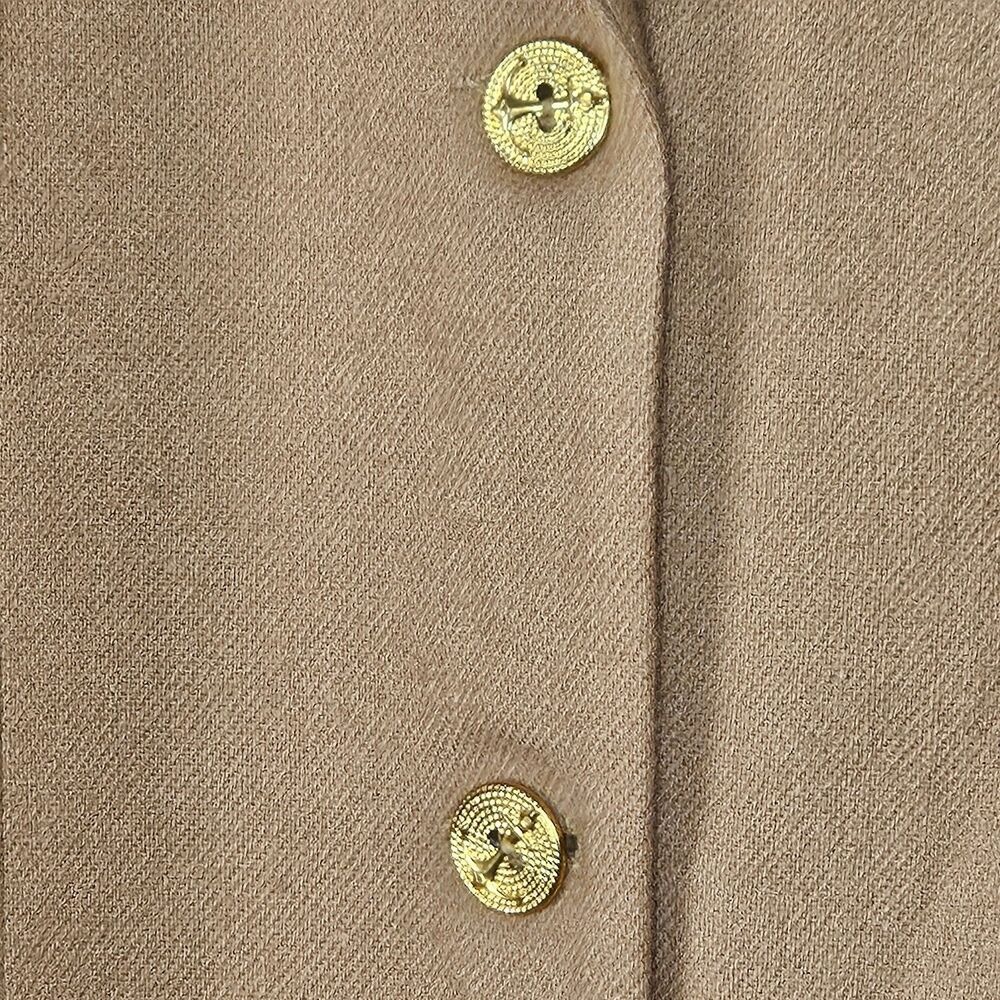 Vintage Lew Magram Wool Blazer Gold Trim Embroidered Cuffs Made USA Large - Picture 3 of 5